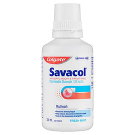 Savacol Antiseptic Mouth & Throat Rinse Fresh Mint 300mL