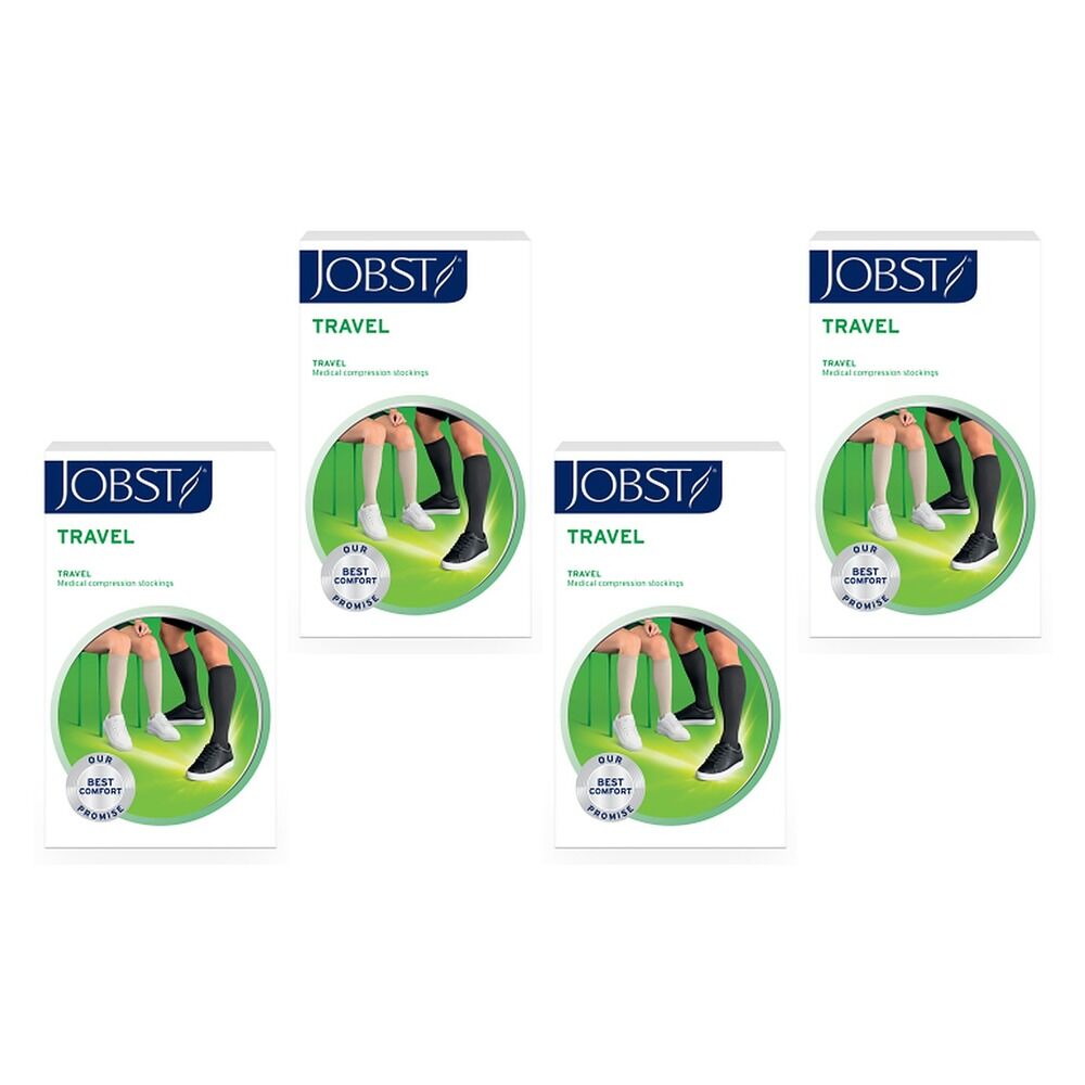 JOBST Travel Compression Sock 15-20mmHg Knee High Beige Size 3 Pack of 4