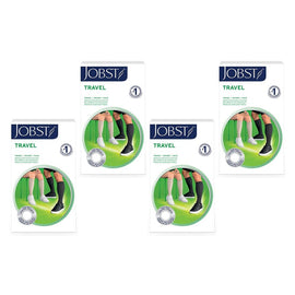 JOBST Travel Compression Sock 15-20mmHg Knee High Black Size 1 Pack of 4