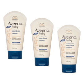 Aveeno Baby Soothing Relief Moisture Cream 140g Pack of 3