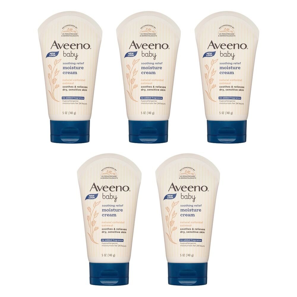 Aveeno Baby Soothing Relief Moisture Cream 140g Pack of 5