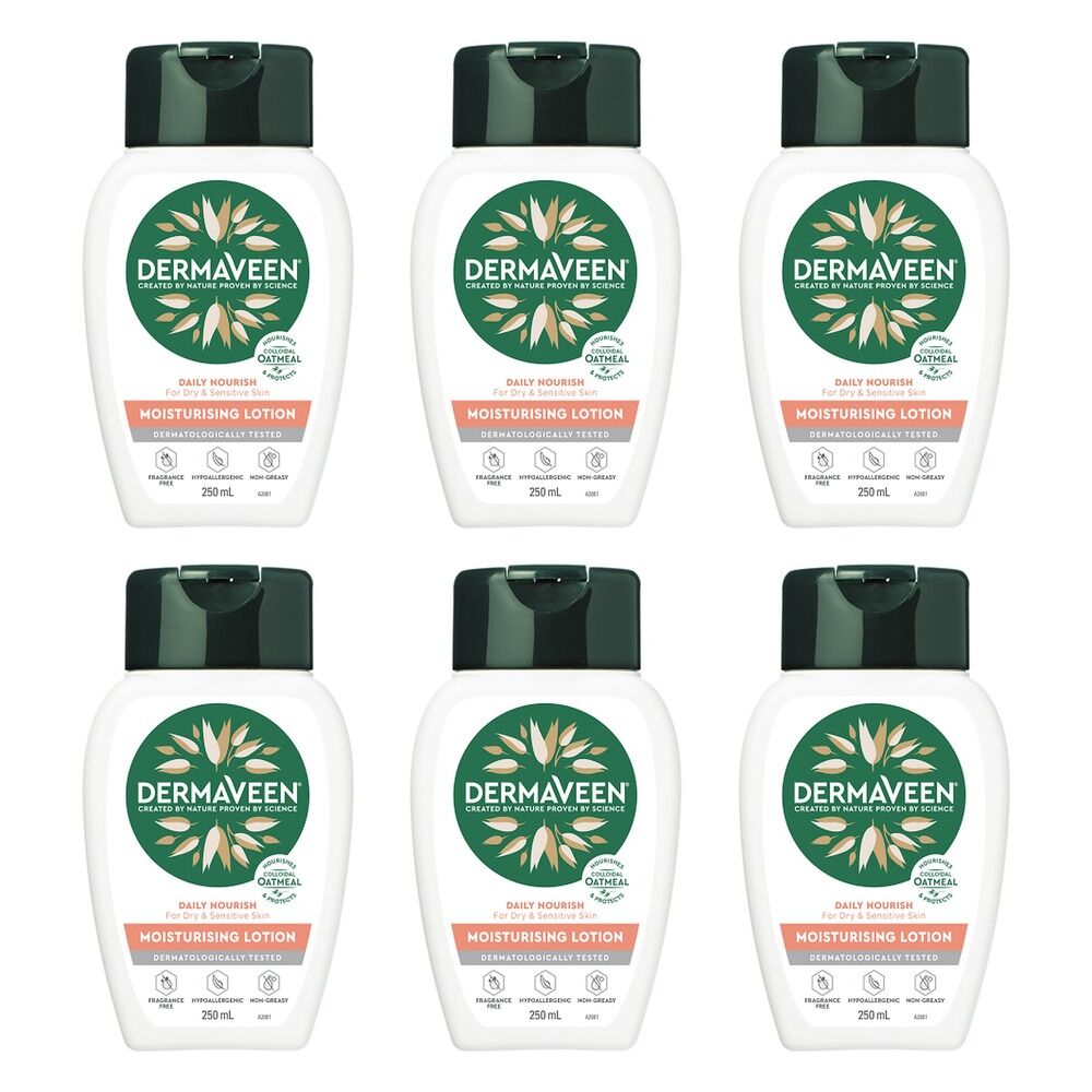 DermaVeen Daily Nourish Moisturising Lotion 250mL Pack of 6