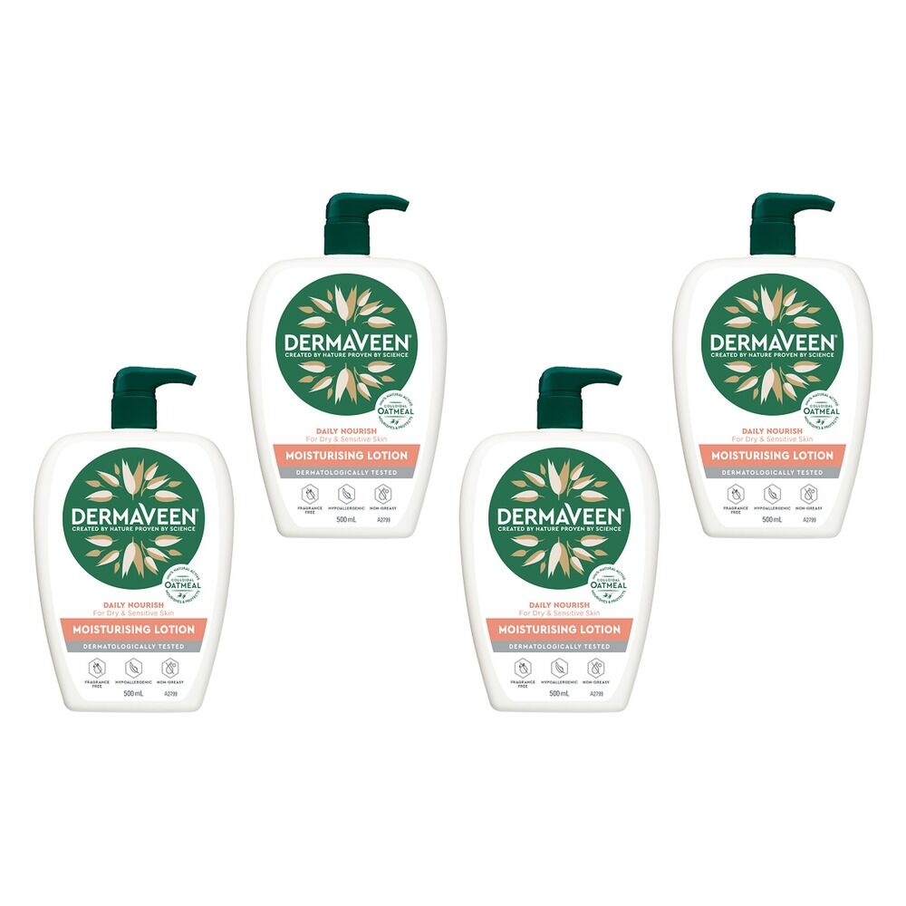DermaVeen Moisturising Lotion 500mL Pack of 4