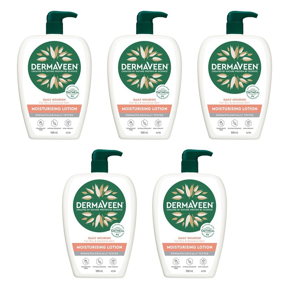 DermaVeen Moisturising Lotion 500mL Pack of 5