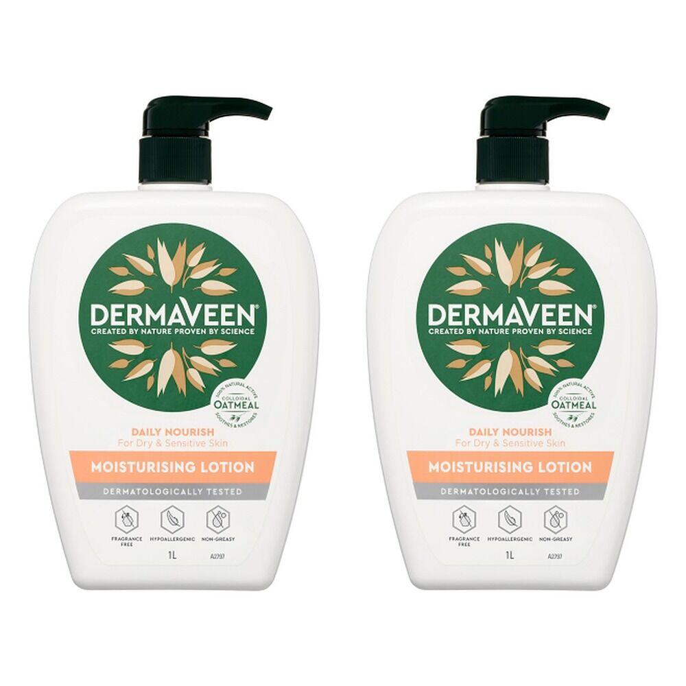 DermaVeen Daily Nourish Moisturising Lotion for Dry & Sensitive Skin Pack of 2