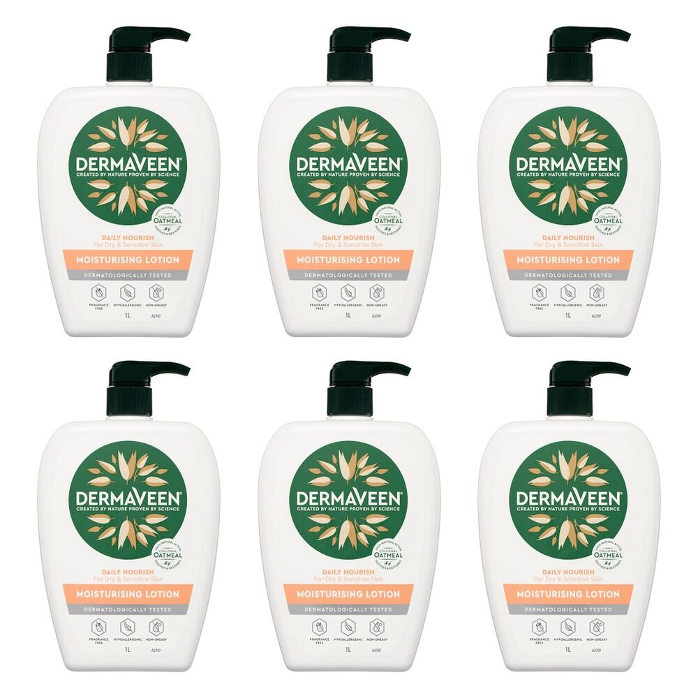 DermaVeen Daily Nourish Moisturising Lotion for Dry & Sensitive Skin Pack of 6