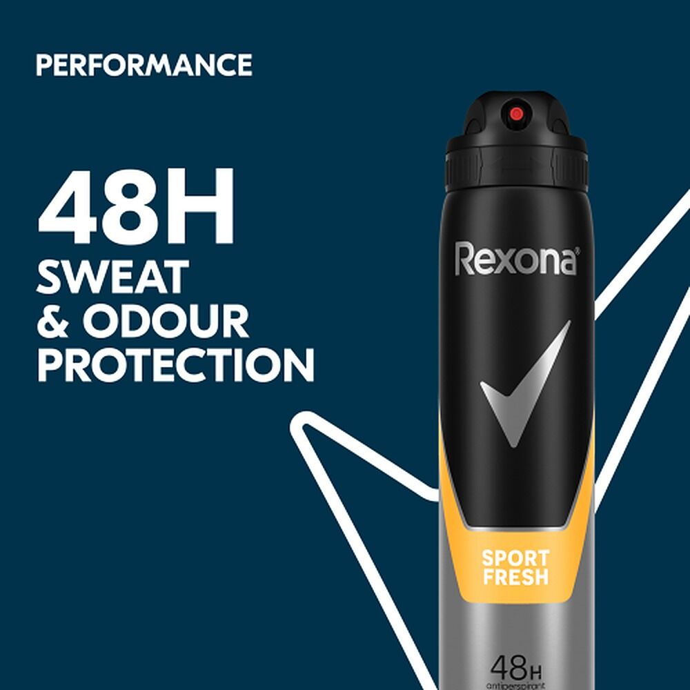 Rexona Men Antiperspirant Aerosol Deodorant Sport Fresh, 250mL