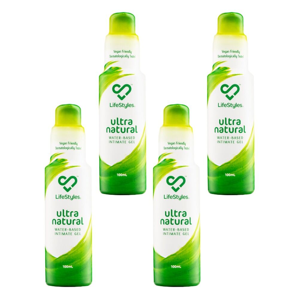 LifeStyles Ultra Natural Lubricant 100mL Pack of 4