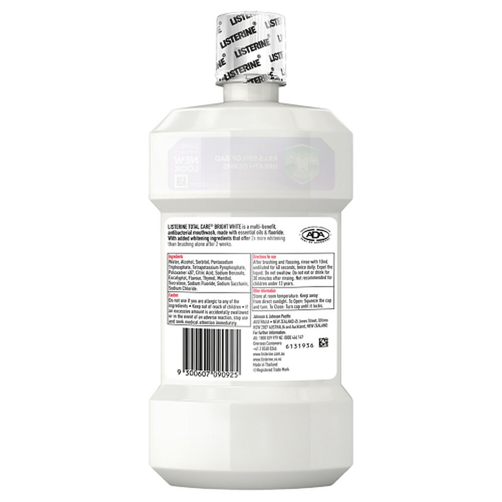 Listerine Bright White Mouthwash 500mL