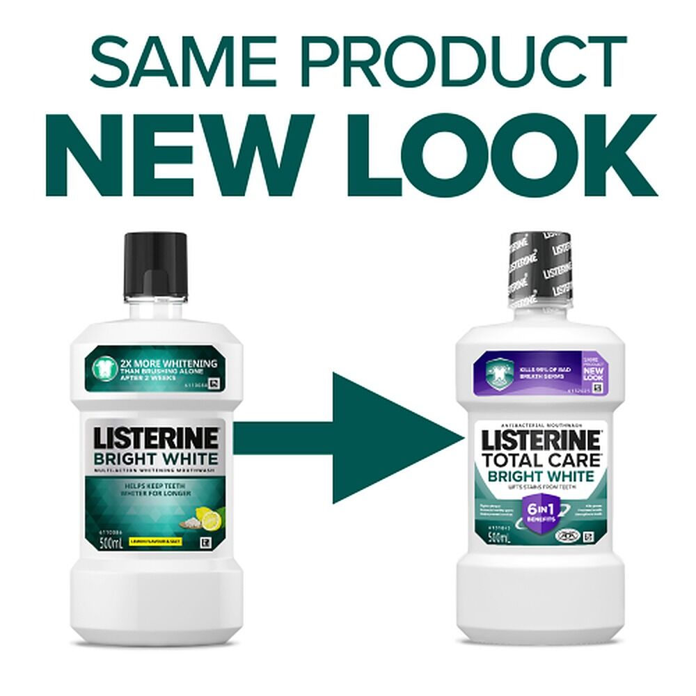 Listerine Bright White Mouthwash 500mL