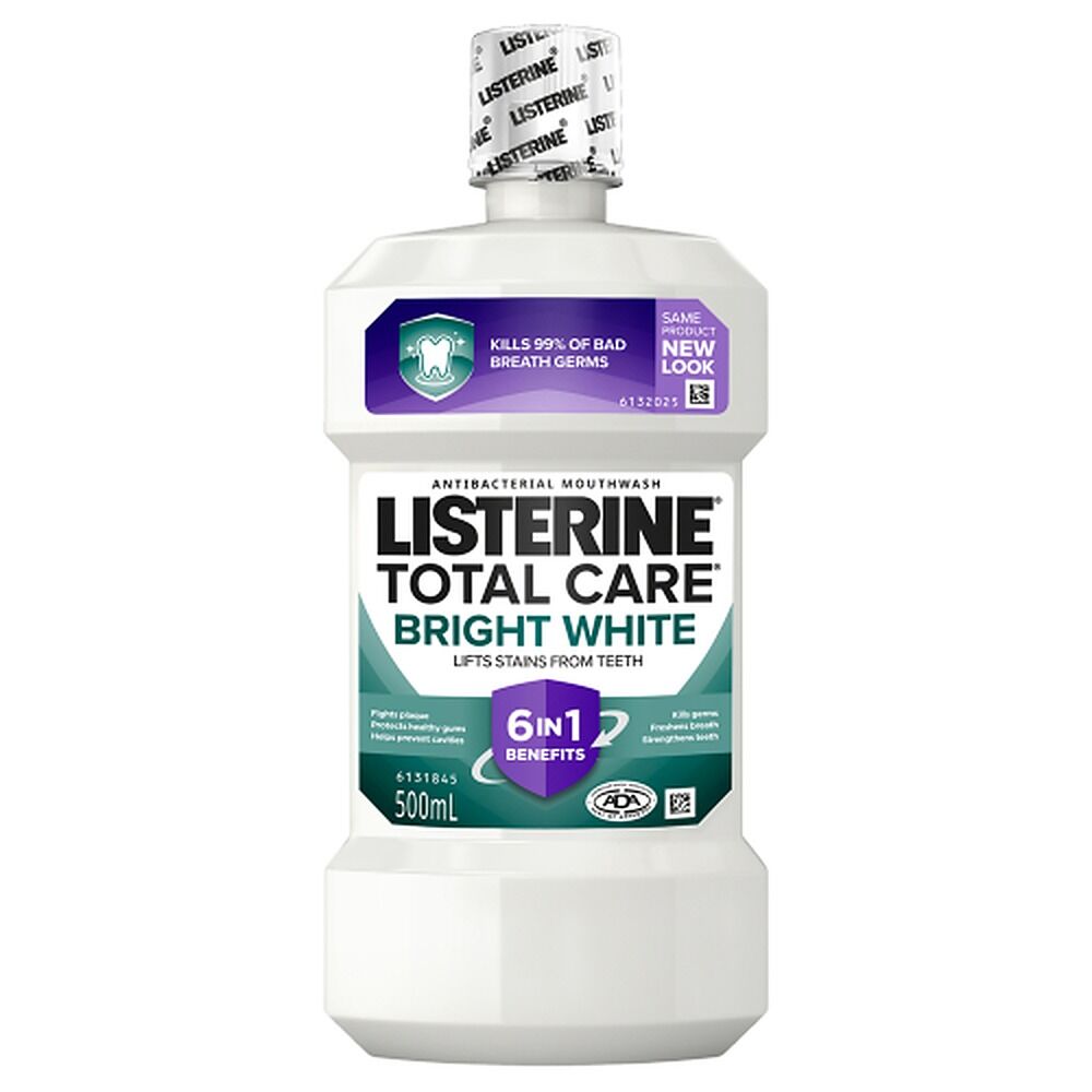 Listerine Bright White Mouthwash 500mL