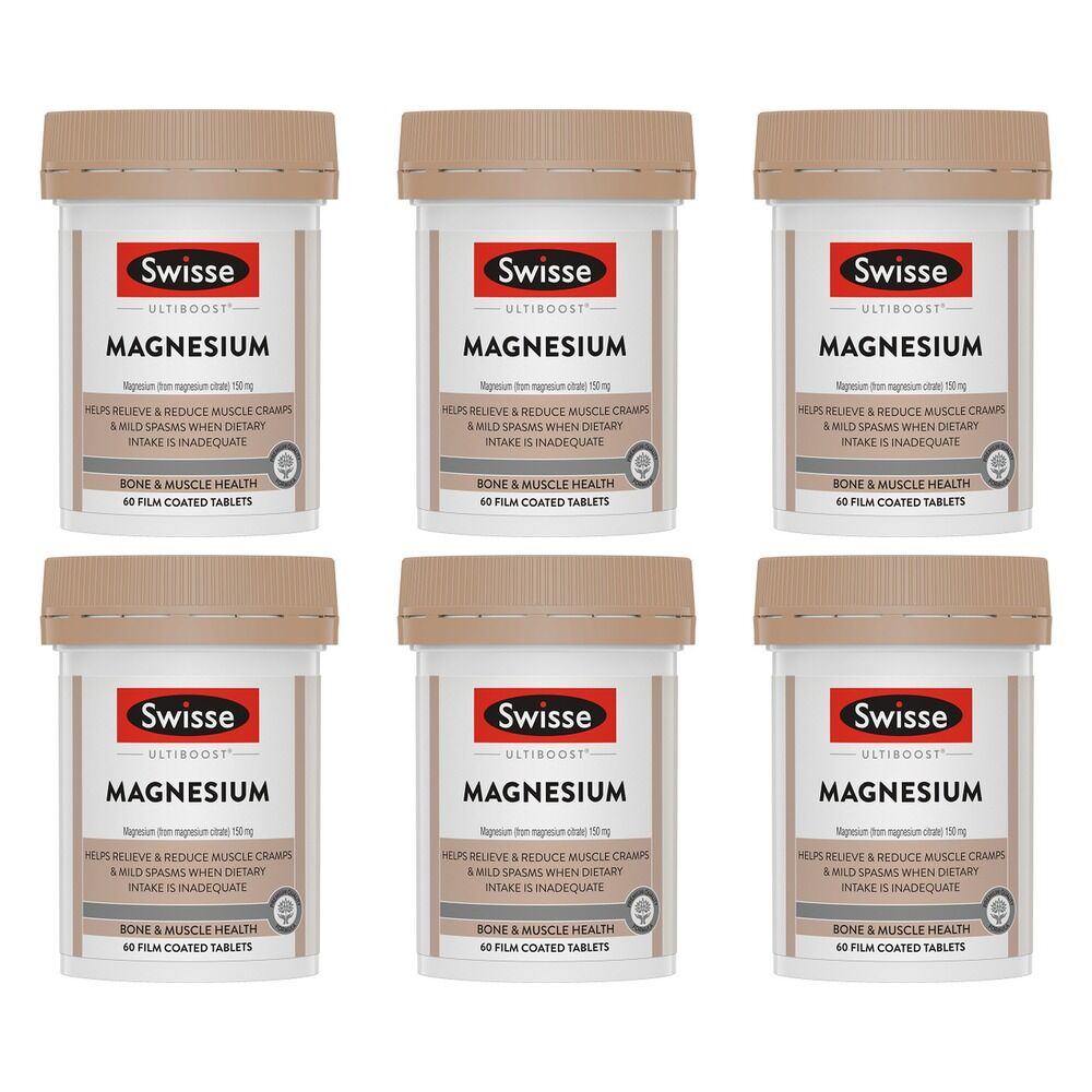 Swisse Ultiboost Magnesium 60 Tablets Pack of 6