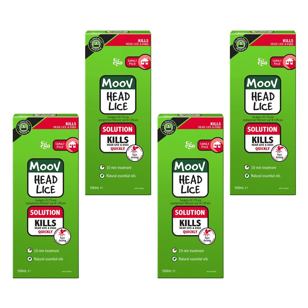 Ego Moov Head Lice Solution 500mL Pack of 4