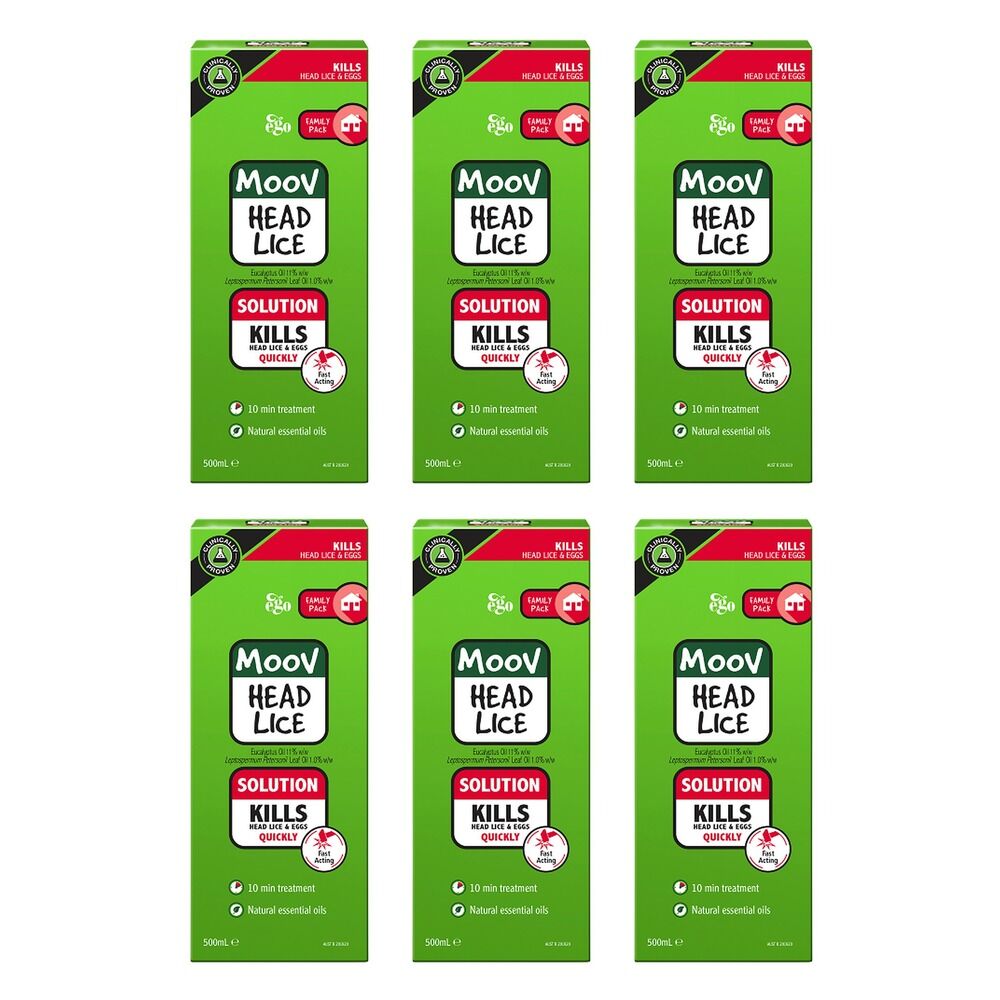 Ego Moov Head Lice Solution 500mL Pack of 6