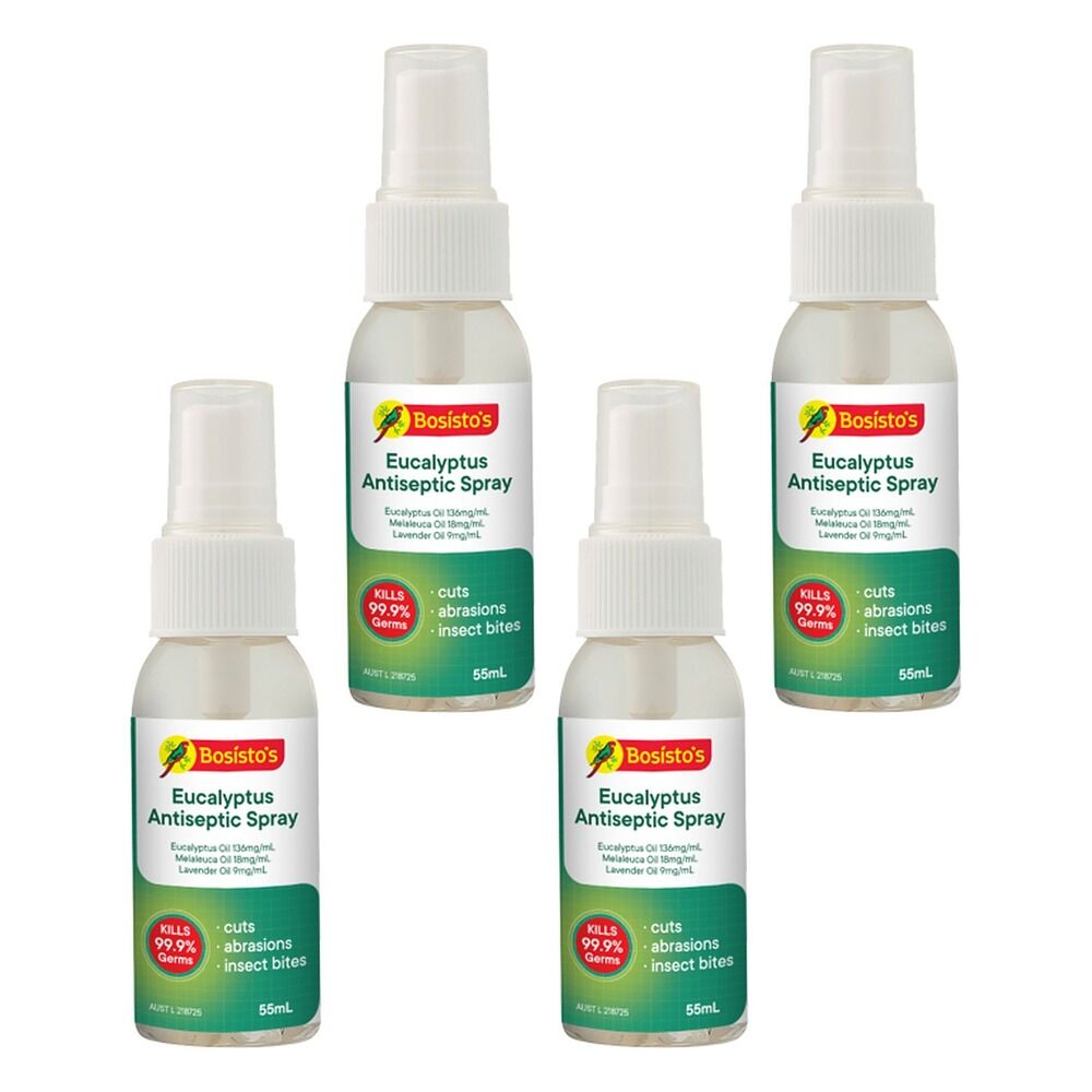 Bosisto's Eucalyptus Antiseptic Spray 55mL Pack of 4