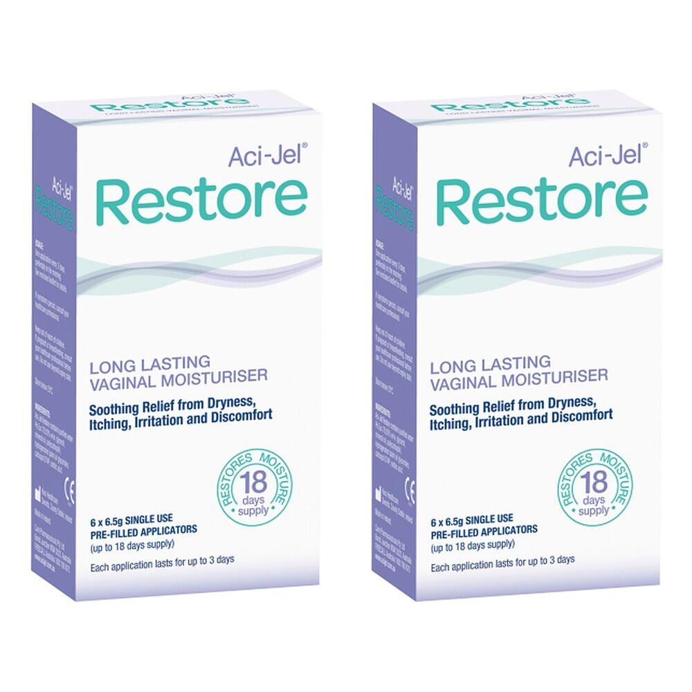 Aci-Jel Restore Vaginal Moisturiser 6 x 6.5g Pack of 2