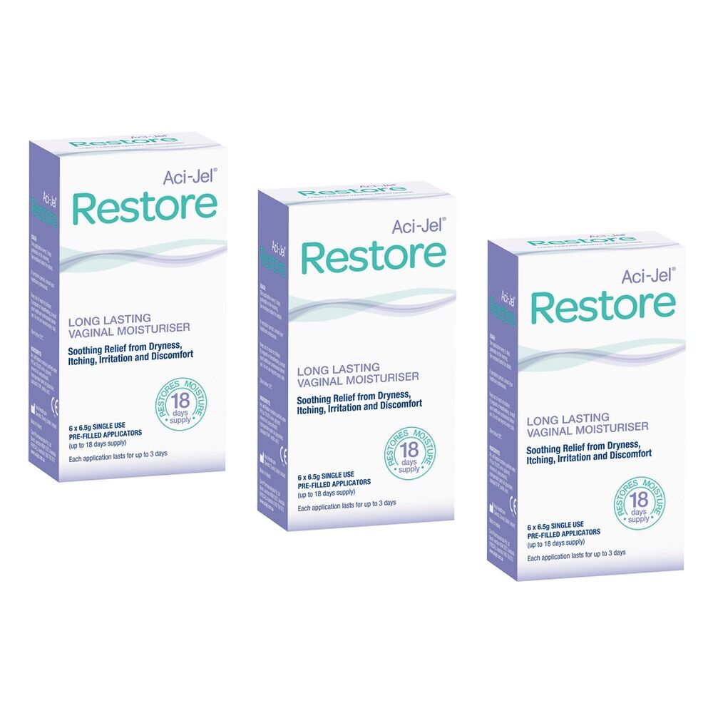 Aci-Jel Restore Vaginal Moisturiser 6 x 6.5g Pack of 3