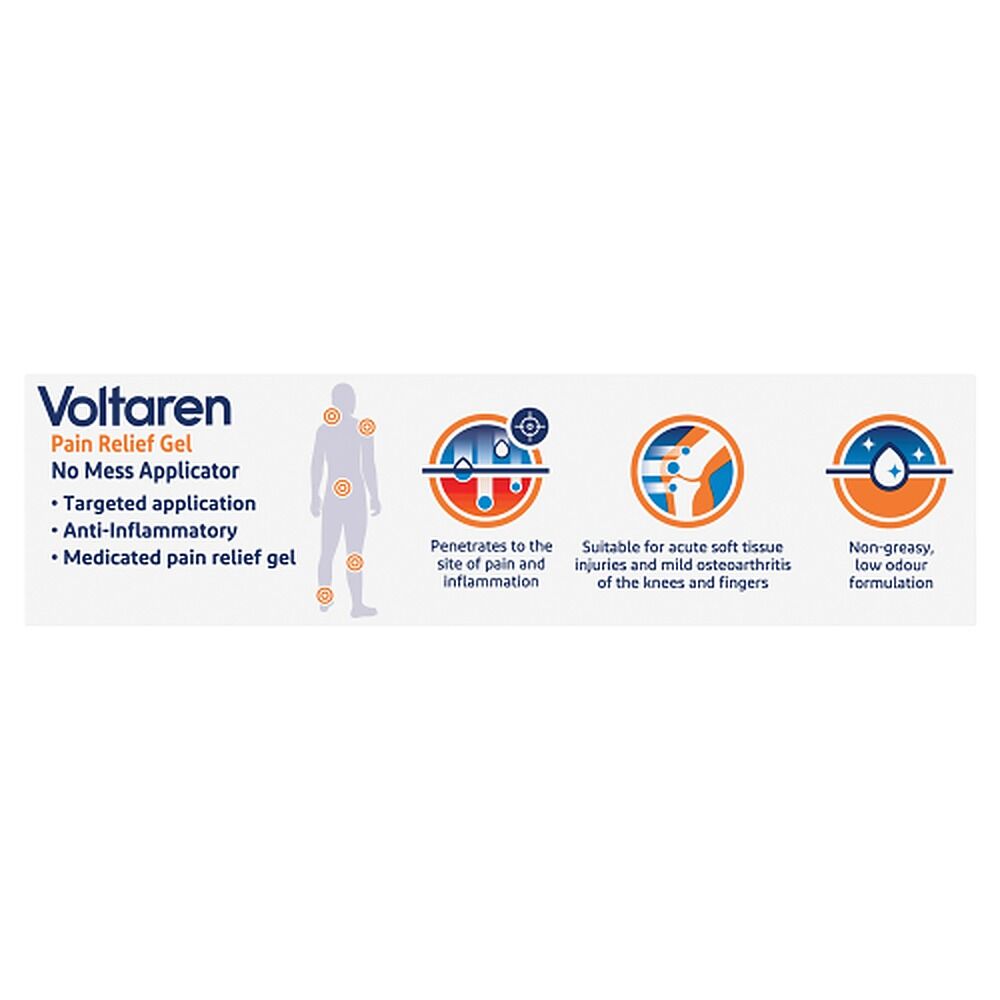 Voltaren Pain Relief Gel No Mess Applicator 75g