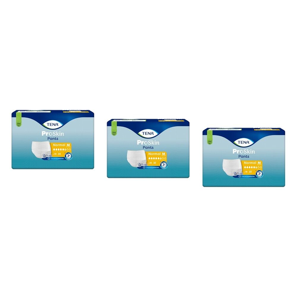 Tena Pants Normal Medium 18 Pack x 4 Bundle of 3