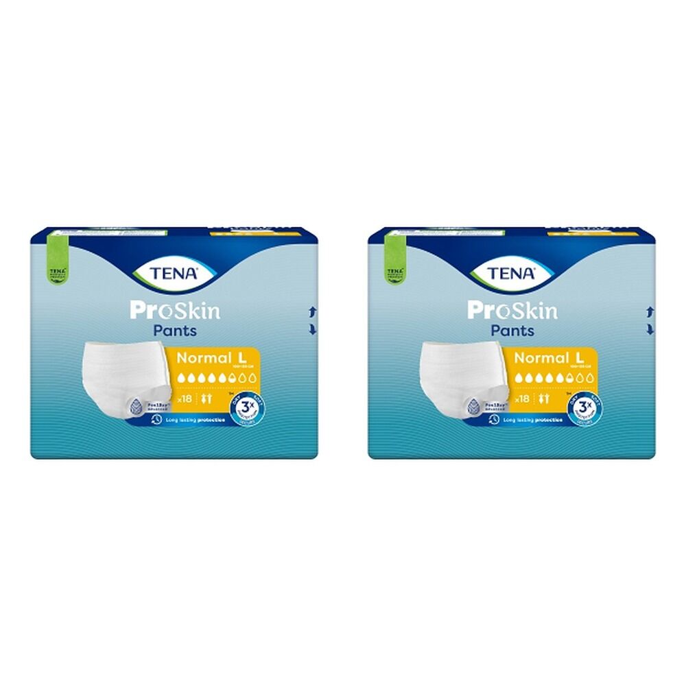 Tena Pants Normal Large 18 Pack x 4 Bundle of 2