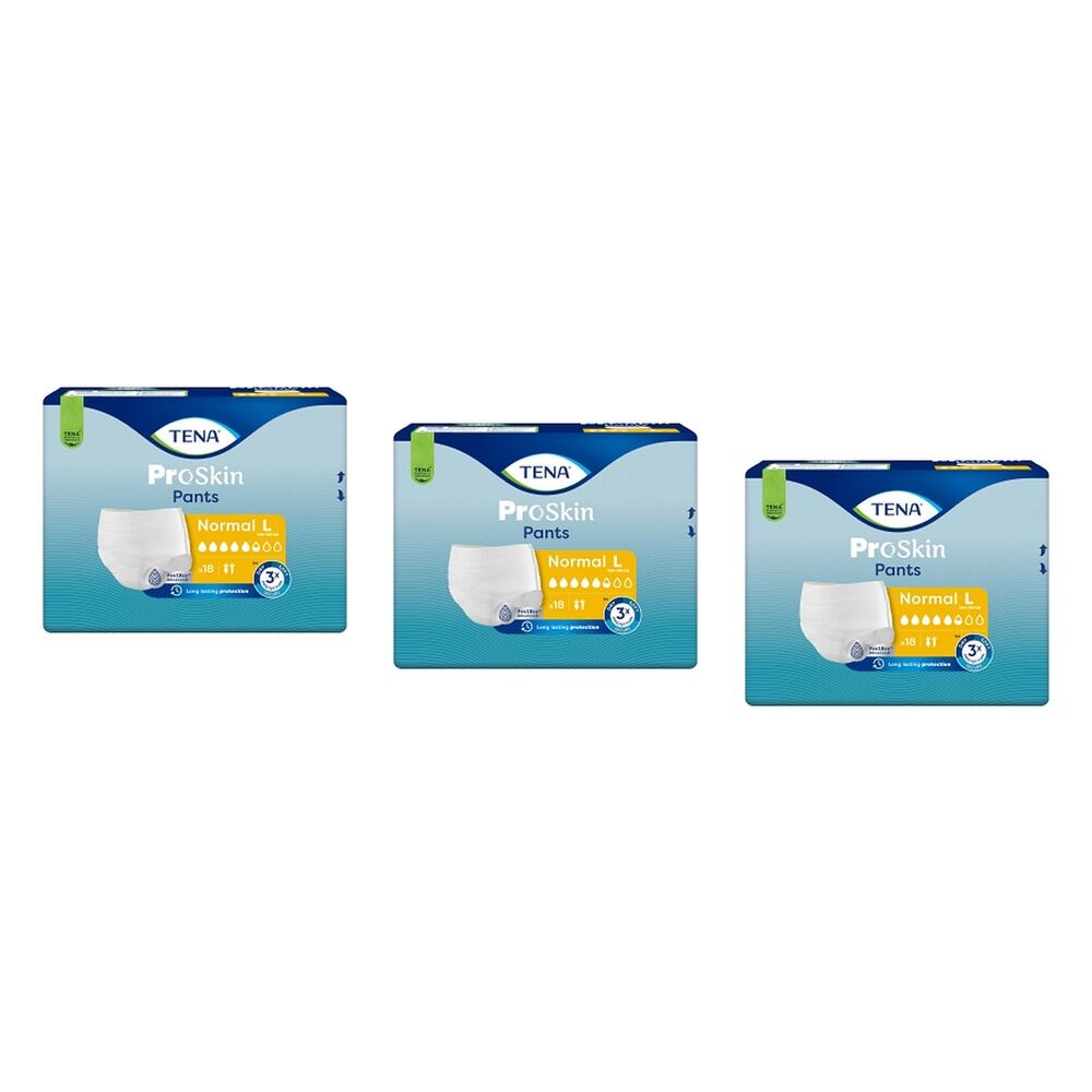 Tena Pants Normal Large 18 Pack x 4 Bundle of 3