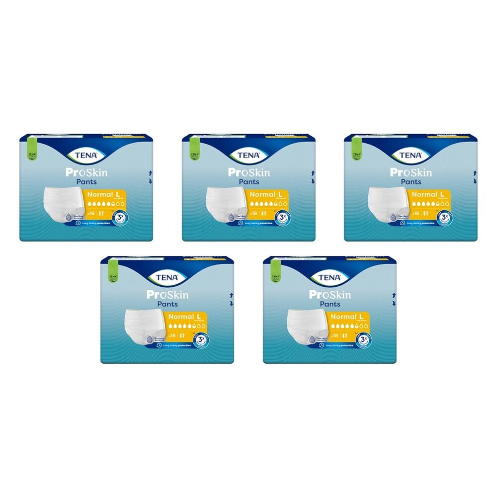 Tena Pants Normal Large 18 Pack x 4 Bundle of 5