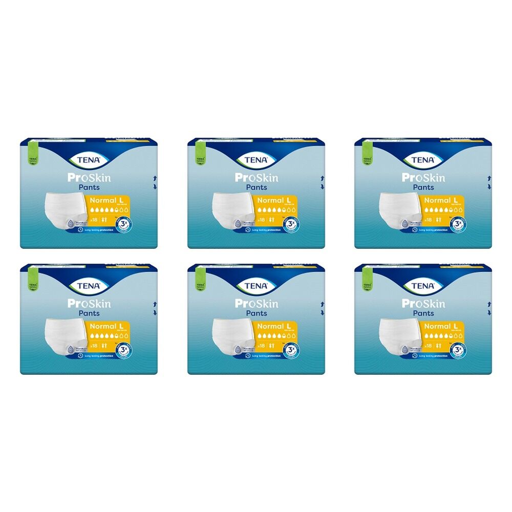 Tena Pants Normal Large 18 Pack x 4 Bundle of 6