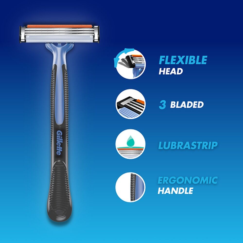 Gillette Blue3 Disposable Shaving Razor 4 Pack