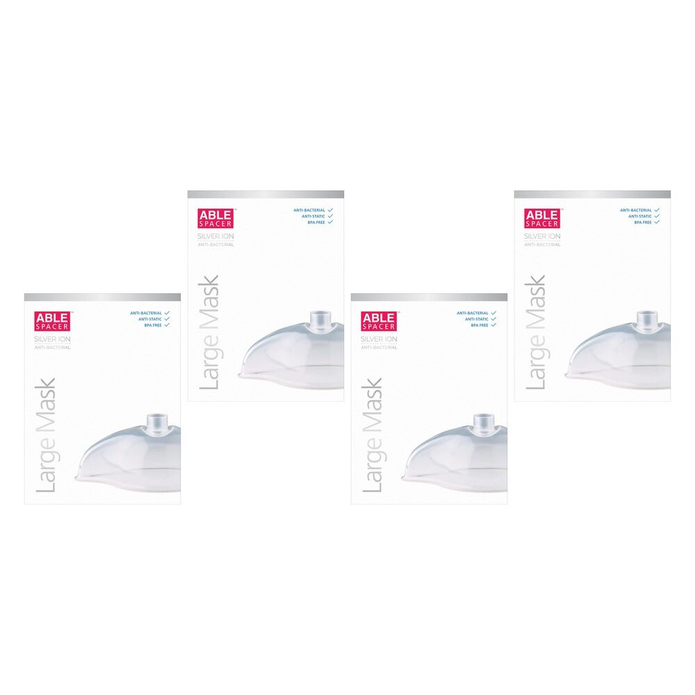 Able Spacer Antibacterial Large Mask Pack of 4