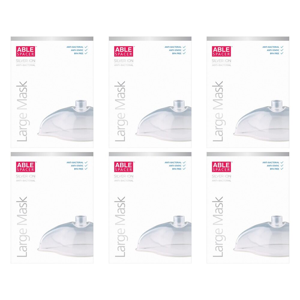 Able Spacer Antibacterial Large Mask Pack of 6