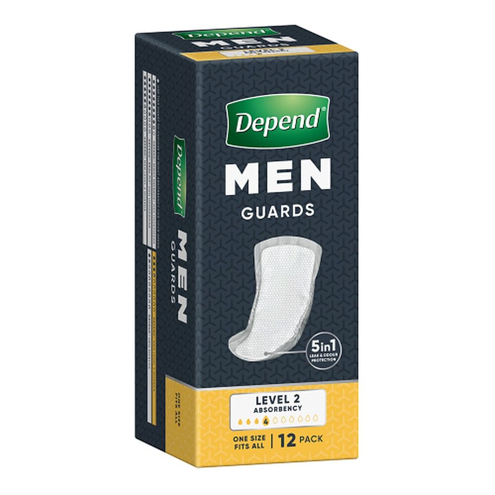 Depend Guards For Men 12 Pack x 6
