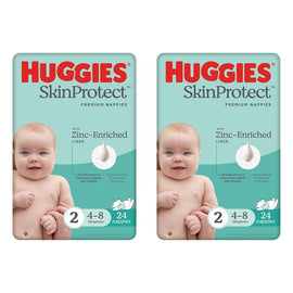 Huggies Skin Protect Nappies Size 2, 24 Nappies x 4 Bundle of 2
