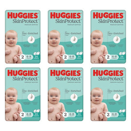 Huggies Skin Protect Nappies Size 2, 24 Nappies x 4 Bundle of 6