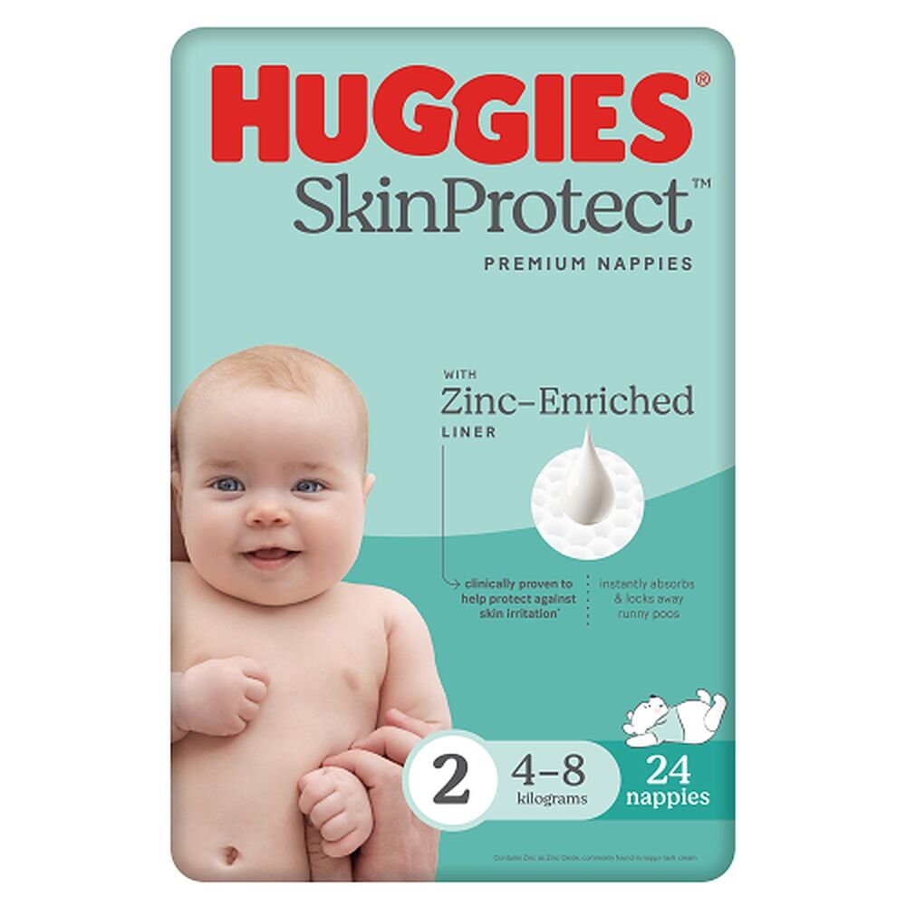 Huggies Skin Protect Nappies Size 2, 24 Nappies