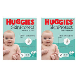 Huggies Infant Nappies Size 2 (4-8kg) 96 Pack Bundle of 2