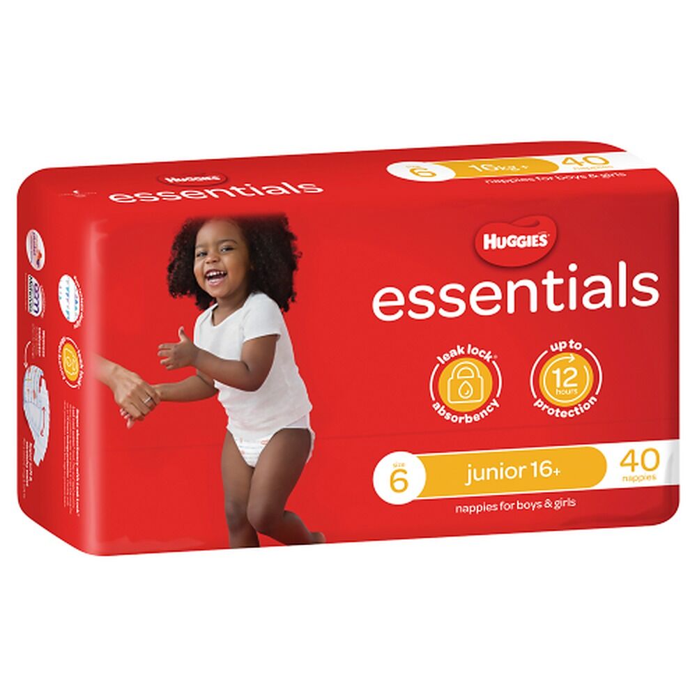 Huggies Essentials Nappies Size 6, 40 Pack x 4