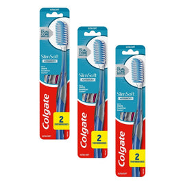 Colgate Slim Soft Advanced Ultra Soft Toothbrush 2 Pack Bundle of 3