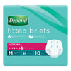 Depend Fitted Briefs Medium 10 Pack x 4