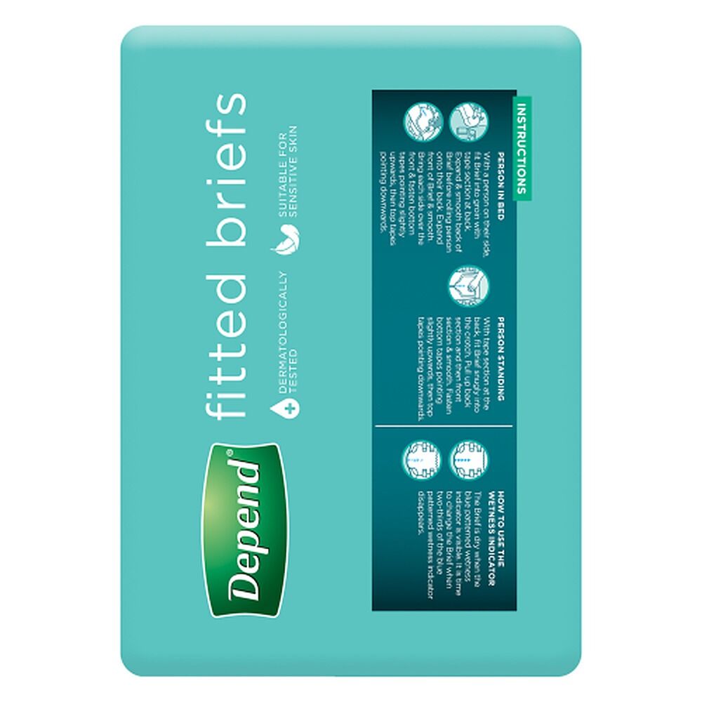 Depend Fitted Briefs Medium 10 Pack x 4