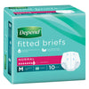 Depend Fitted Briefs Medium 10 Pack x 4