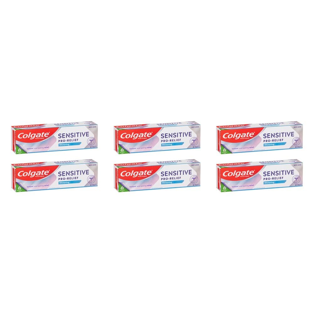 Colgate Sensitive Pro-Relief Whitening Toothpaste 110g Pack of 6