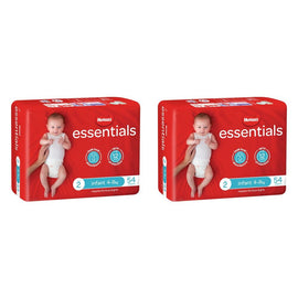 Huggies Essentials Nappies Size 2 (up to 8kg) 54 Pack x 4 Bundle of 2