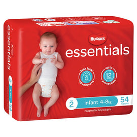 Huggies Essentials Nappies Size 2 (up to 8kg) 54 Pack x 4