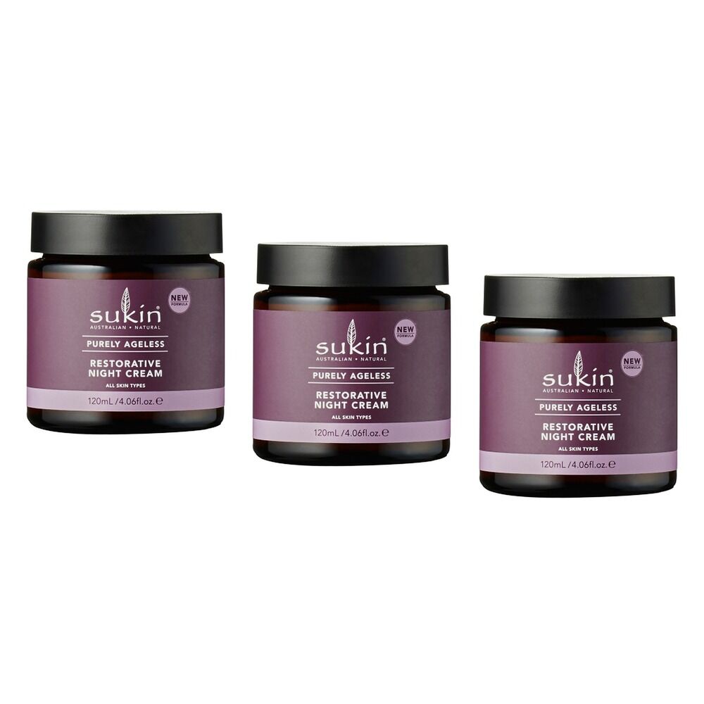 Sukin Purely Ageless Restorative Night Cream 120mL Pack of 3