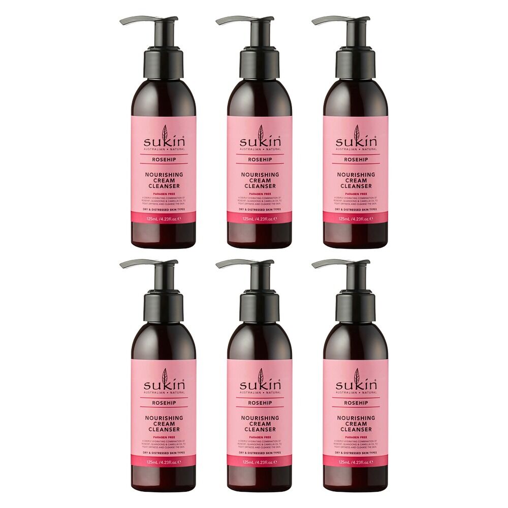 Sukin Rosehip Nourishing Cream Cleanser 125mL Pack of 6