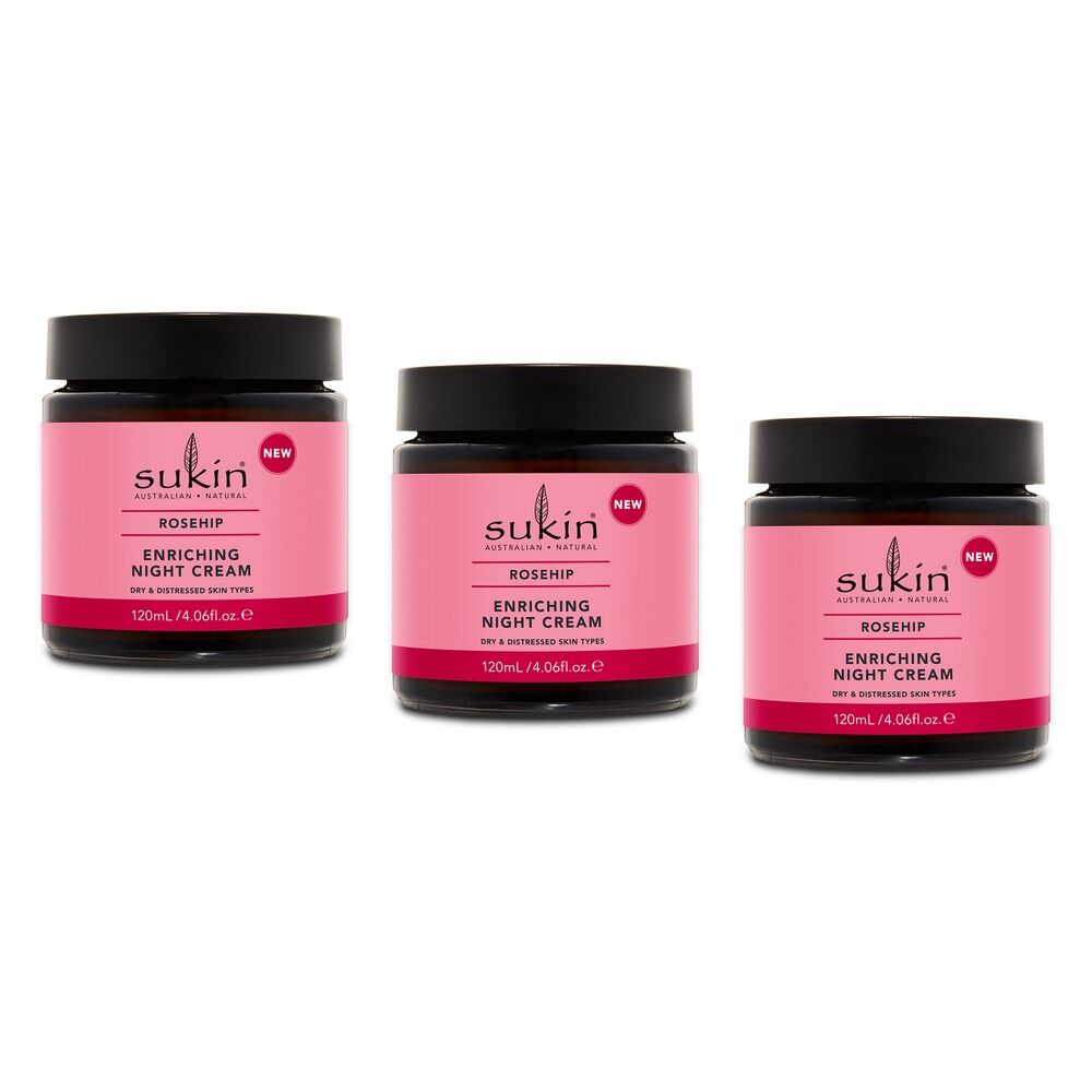 Sukin Rosehip Enriching Night Cream 120mL Pack of 3