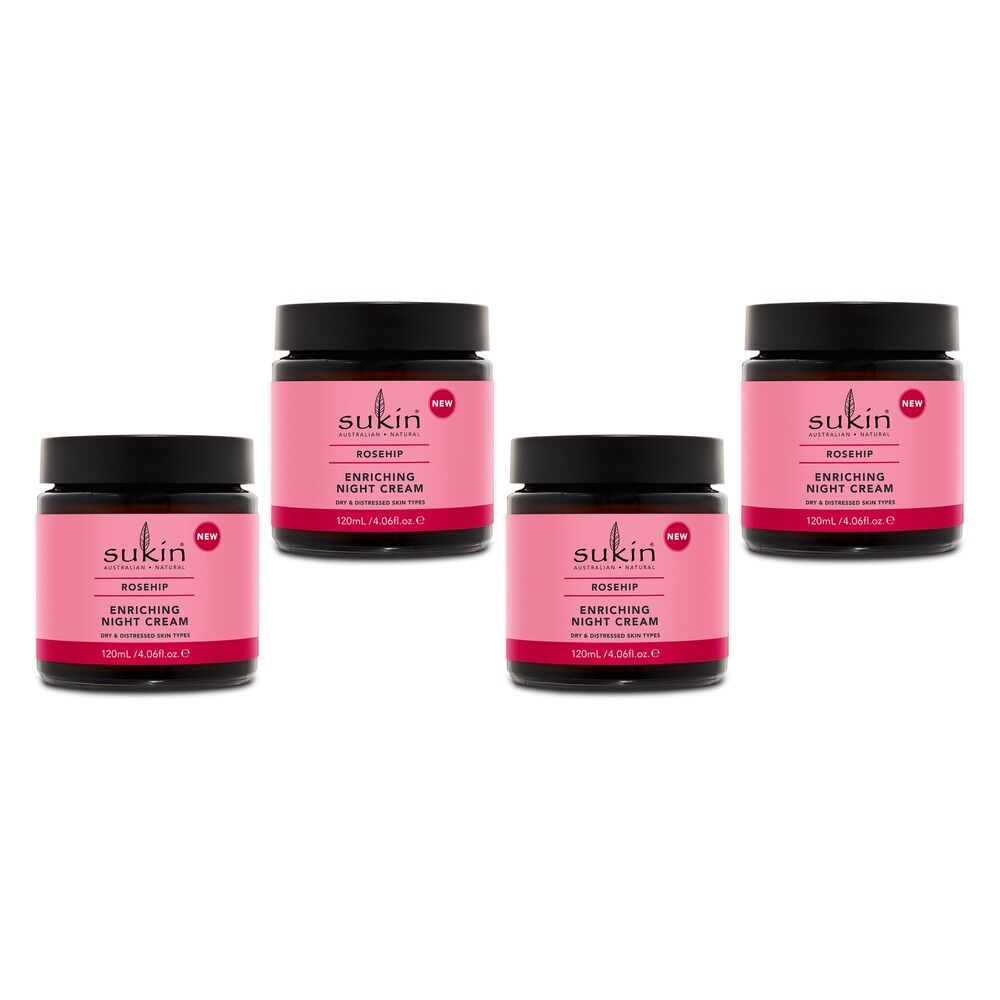 Sukin Rosehip Enriching Night Cream 120mL Pack of 4