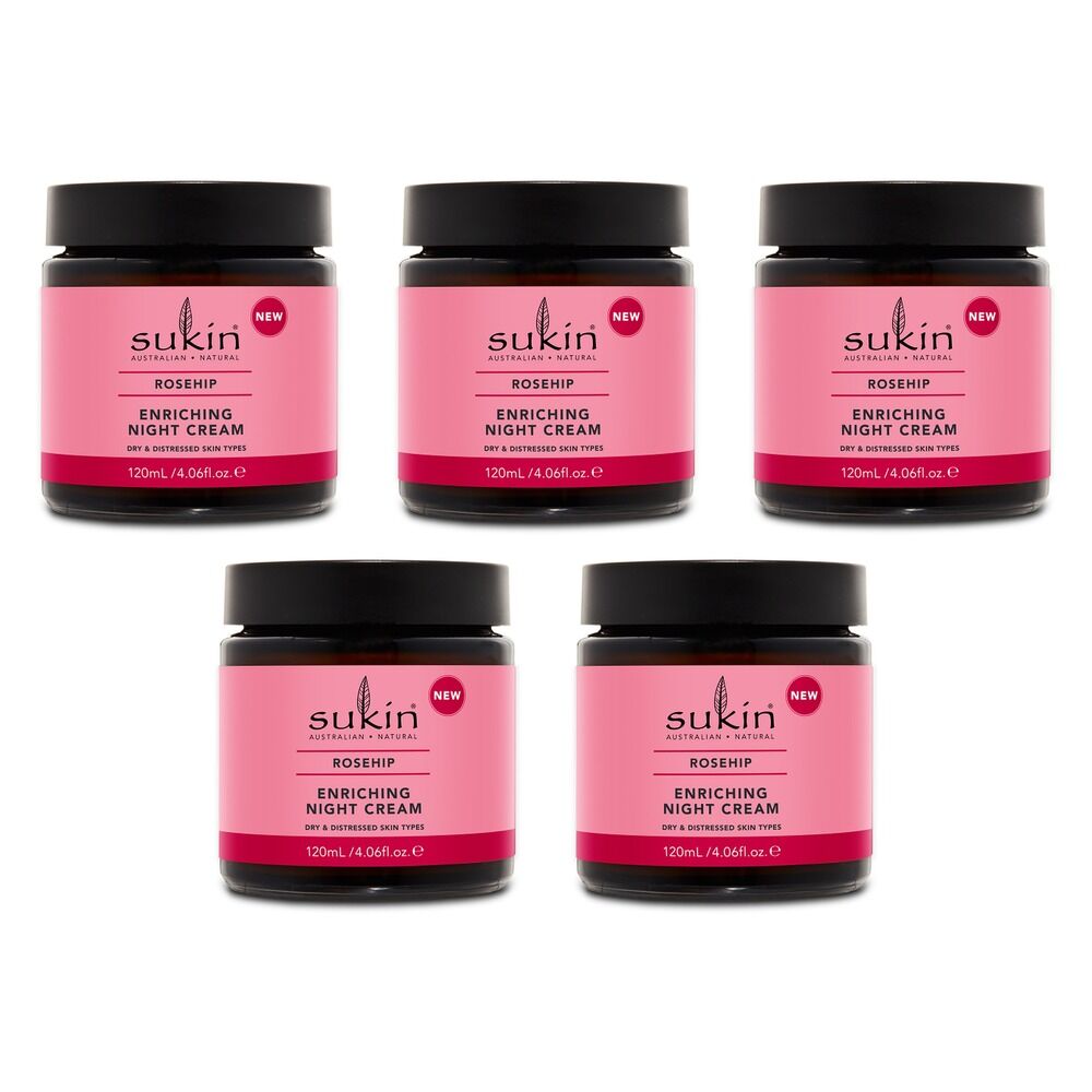 Sukin Rosehip Enriching Night Cream 120mL Pack of 5