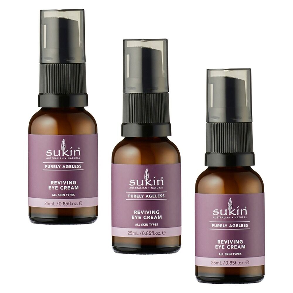 Sukin Purely Ageless Reviving Eye Cream 25mL Pack of 3