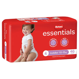 Huggies Essentials Nappies Size 4 (up to 15kg) 46 Pack x 4